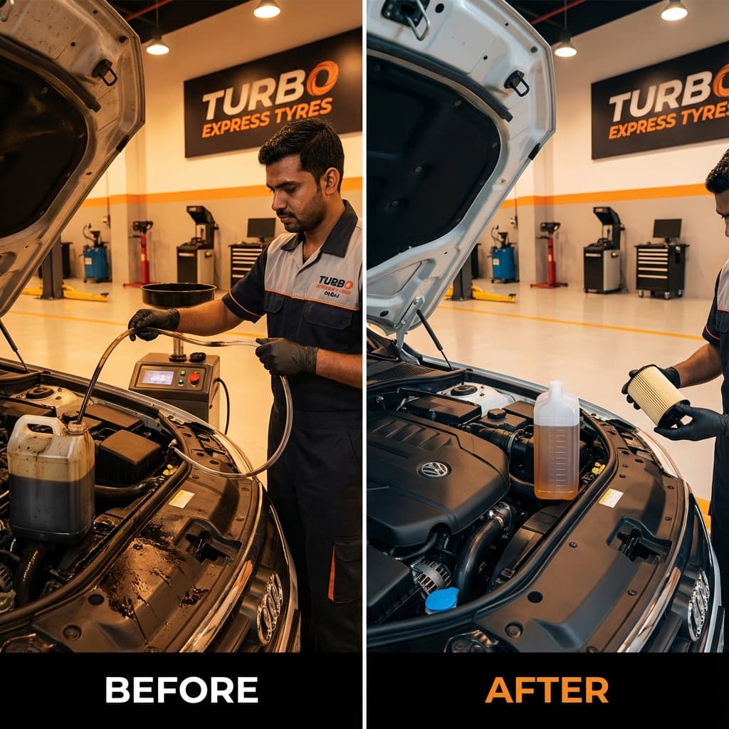 Car Engine Oil Flush Service Dubai